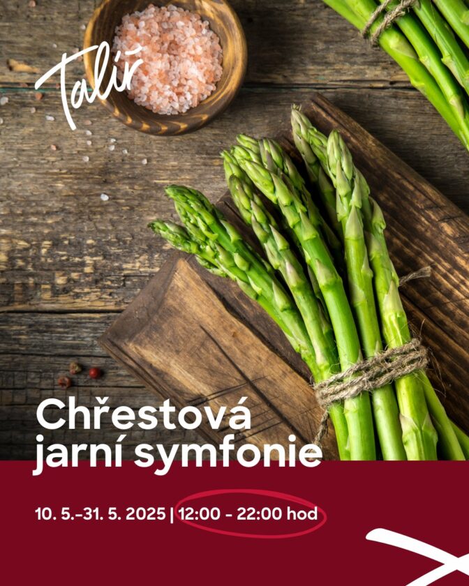 V Designové restauraci Talíř na Václavském náměstí v květnu hlavní roli král jarní kuchyně – zelený a bílý chřest